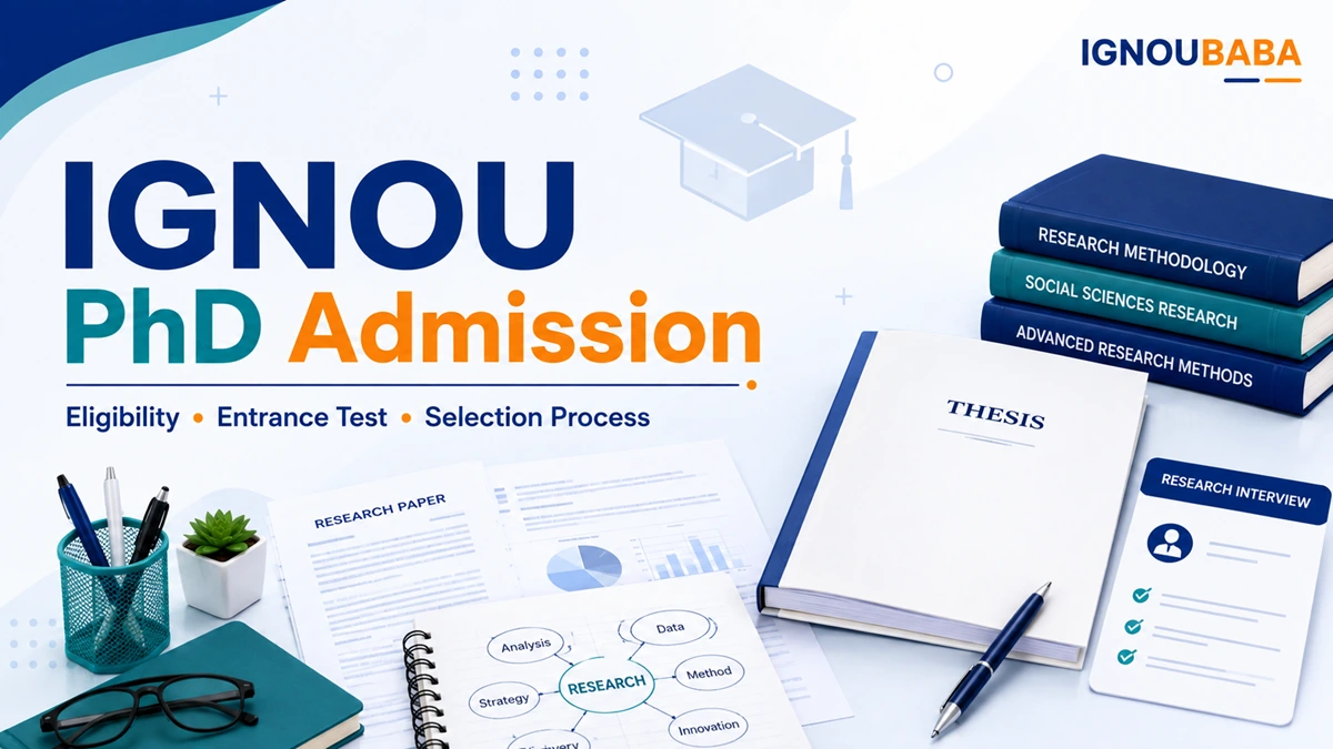 IGNOU PhD Admission eligibility entrance test and selection process
