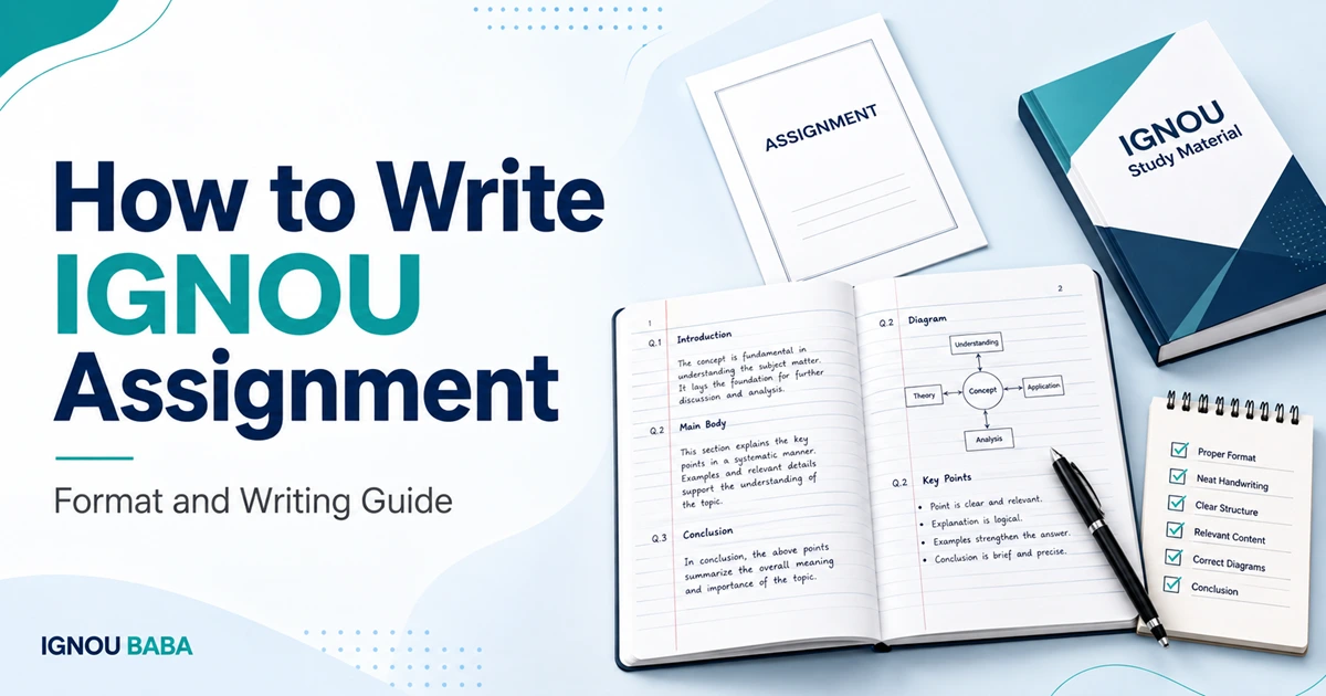 How to write an IGNOU assignment with the correct format