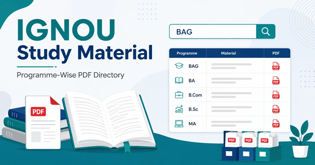 IGNOU Study Material Programme-Wise Directory