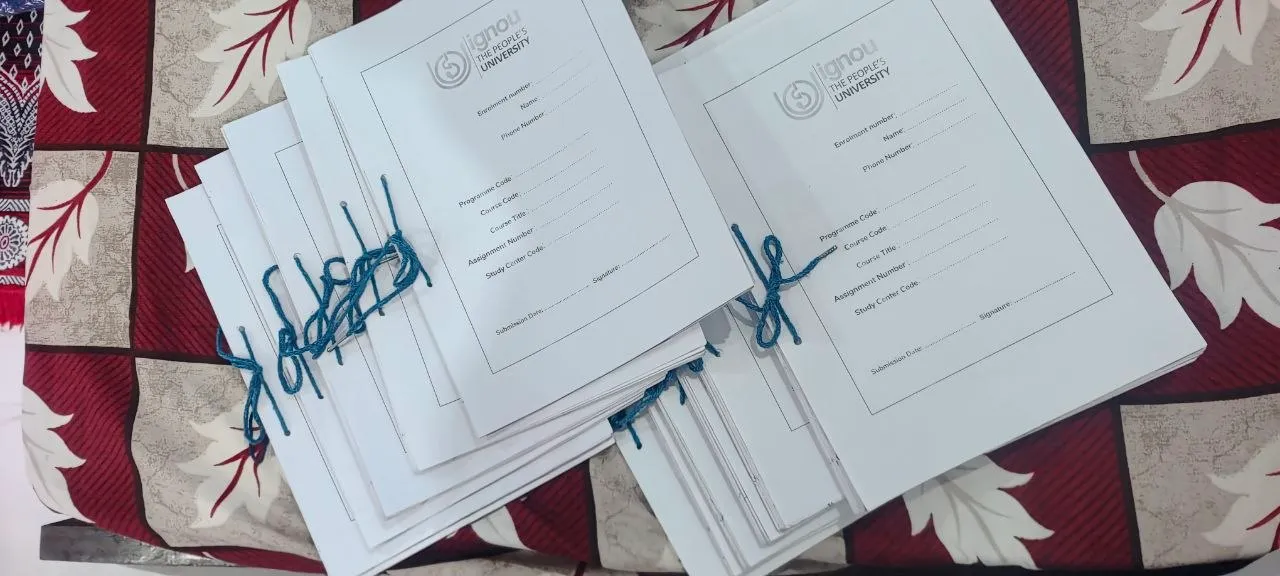 Completed IGNOU assignment files ready for submission